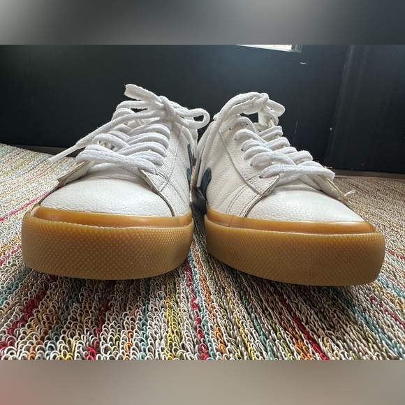 Veja Campo leather white California natural (blue suede/tan soles) sneaker - 6 - Picture 9 of 16